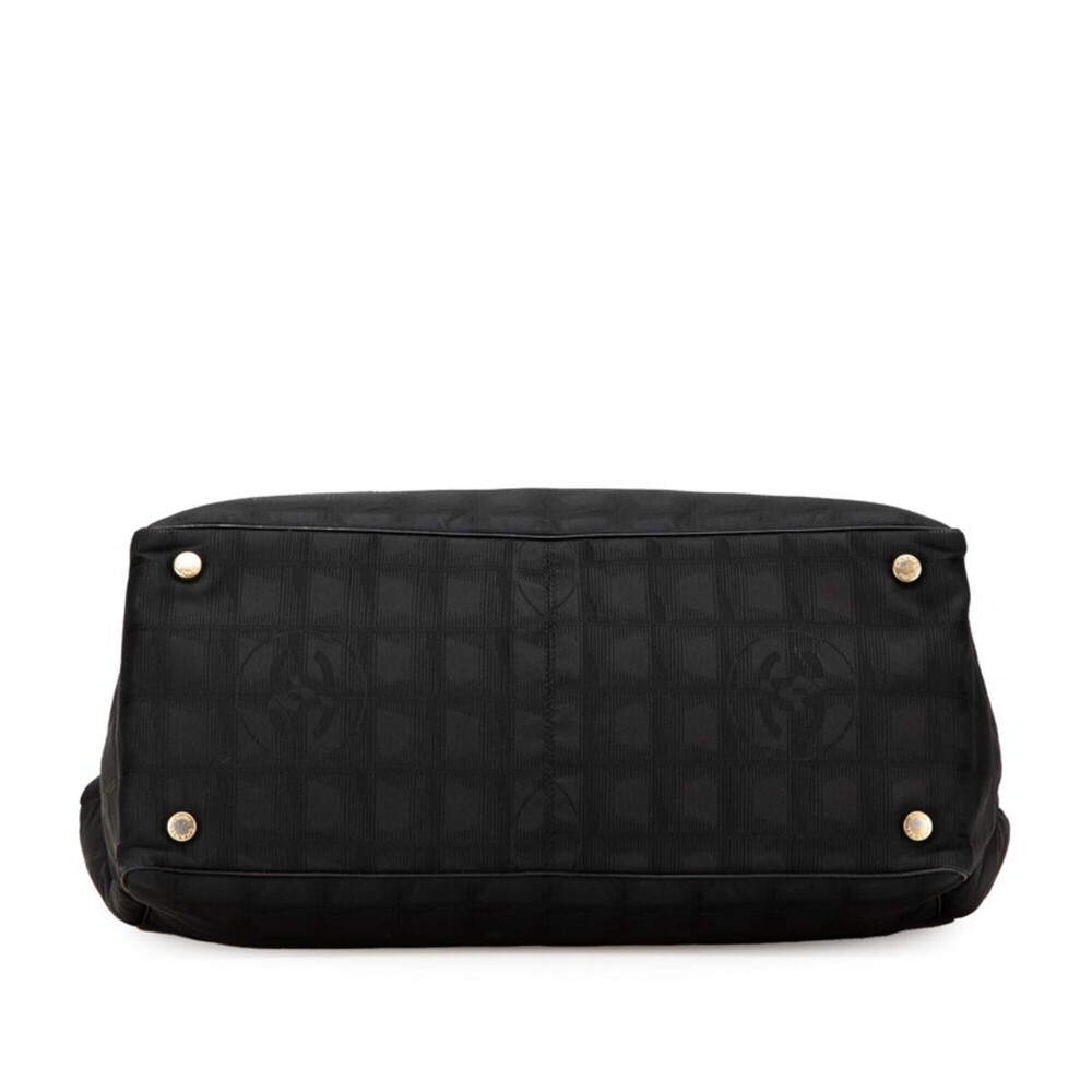CHANEL Black Leather Logo Shoulder Bag - Picture 3 of 12